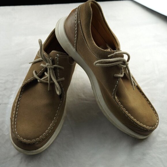 Samuel Hubbard Mens Brown Suede Moc Toe Lace-Up‎ Shoes US 12 Made in Portugal - Picture 1 of 10